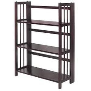 Casual Home 38 in. Espresso Wood 3-shelf Etagere Bookcase with Open Back Customer Returns See Pictures