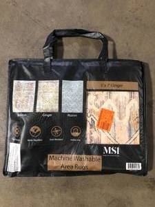MSI Machine Washable Area Rug  Customer Returns See Pictures