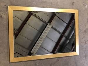 Gold rectangular Mirror Customer Returns See Pictures