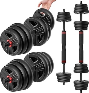 Adjustable Dumbbell Set with Double Locking Nuts