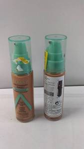 Lot of 2 Almay Clear Complexion Makeup Bottles - Natural Tan