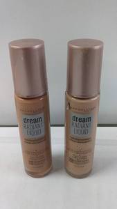 Set of 2 Maybelline Dream Radiant Liquid Foundations (60 Honey Beige, 60 Classic Natural)