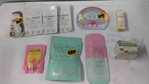 Collection of Skincare and Beauty Items with Masks and Creams