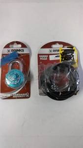 Brinks Standard Padlock and Combo Cable Lock Set