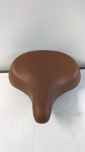 Brown Wide Bicycle Saddle with Shock Absorbers