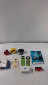 Mixed Lot of Bicycle Bells, Air Pumps, and Lights