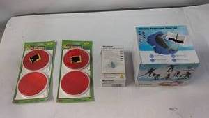 Set of Reflectors, Bike Spoke Light, and Protective Gear Set