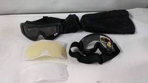 Set of 2 YA Extreme Snow Goggles with Replacement Lenses