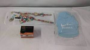 Pet Apparel and Accessories Set with Outdoor Bark Control