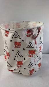 Foldable Laundry Hamper with Fox Print Design