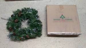 Festive Christmas Wreath with Pinecones and Berries