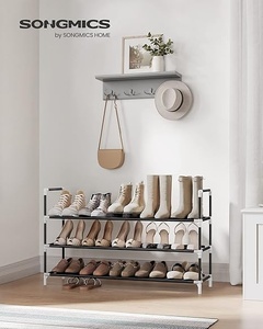 Songmics 3-Tier Shoe Rack with Metal Frame