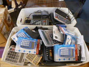 2 Totes of Calculators