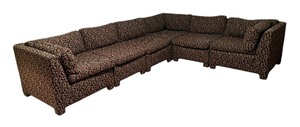 lot 9A image: Sensational Custom 6 Piece Sectional Sofa  Couch