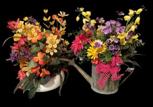 lot 62 image: Two Bright and Beautiful Faux Floral Arrangements