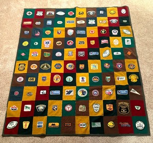 lot 76 image: Vintage Quilt with Vintage Patches