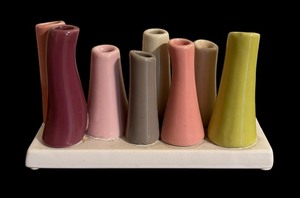 lot 66A image: Colorful Decorative Bud Vase Sculpture by Chive