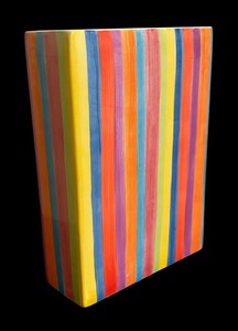 lot 158 image: Vibrant Striped Vase