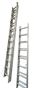 lot 257 image: Two Metal Extension Ladders