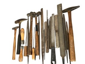 lot 217 image: Variety of Metal Files and Small Hammers