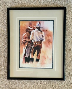 lot 181 image: Framed Raleigh Kinney Golden Conversation, Signed and Numbered
