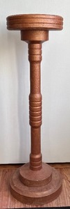 lot 246 image: Handcrafted Wooden Pedestal by Edwin Gilbertson