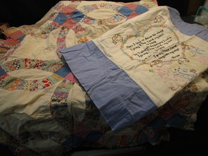 lot 109 image: Crib & Double Wedding Ring Quilts