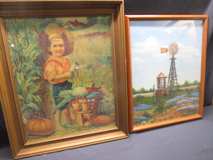 lot 116 image: Antique Print, Original Acrylic