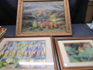 lot 74 image: Original Watercolor, Photo, Antique Frame