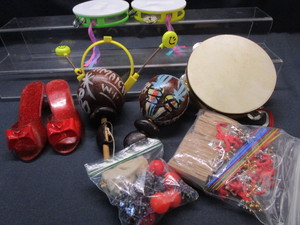 lot 86 image: Tambourine, Maracas, Games