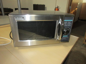 lot 504 image: SHARPE STAINLESS STEEL COMMERCIAL MICROWAVE