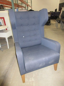 lot 541 image: ALLERMUIR, UPHOLSTERED,  WING BACK CHAIR