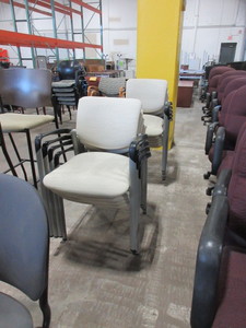 lot 558 image: OFS, FOCUS, UPHOLSTERED STACKING CHAIRS