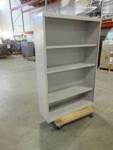 lot 600 image: ALLSTEEL METAL BOOKSHELF WITH ADJUSTABLE SHELVES