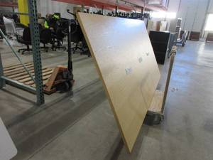 lot 601 image: OAK CONFERENCE TABLE WITH TECHNOLOGY PORTS