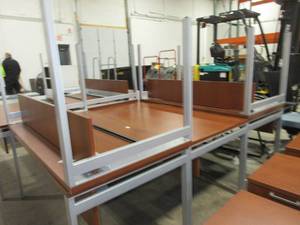 lot 606 image: OFFICE WORK TABLES