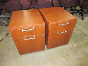 lot 610 image: FIRST OFFICE ROLLING FILE PEDESTALS