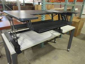 lot 619 image: BEST CHOICE PRODUCTS,  HEIGHT ADJUSTABLE TABLE TOP