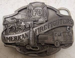lot 28 image: Exceptional One-of-a-Kind Tribute Firefighter Belt Buckle