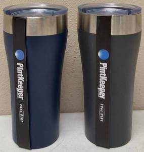 lot 39 image: BottleKeeper  PintKeeper 20 oz (1) Blue (1) Charcoal