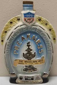 lot 41 image: Jim Beam 1970 Pimlico Race Course 100th Anniversary Kentucky Straight Bourbon Whisky Bottle Empty (View Photos)