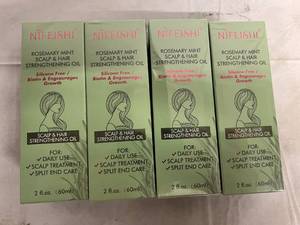 4 Bottles of Rosemary Mint Hair Hair Strengthening Oil