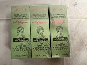 3 Bottles of Rosemary Mint Hair Hair Strengthening Oil
