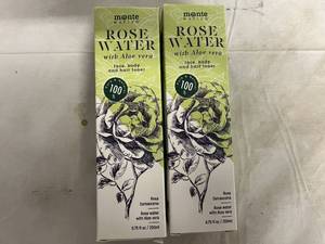 Two Bottles of Rose Water Face, Hair, and Body Toner