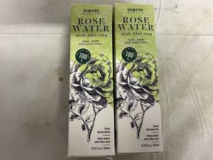 Two Bottles of Rose Water Face, Hair, and Body Toner