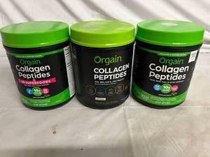 3 Containers of Orgain Collagen Peptides