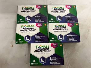 5 Packs of Flonase Nighttime Allergy Relief