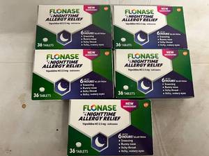 5 Packs of Flonase Nighttime Allergy Relief