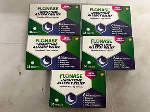 5 Packs of Flonase Nighttime Allergy Relief