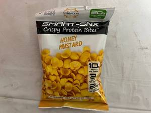 12 Bags of Smart-Snx Crispy Protein Bites - Honey Mustard